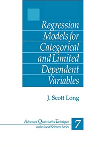 Cover of Long (1997), Regression Models for Categorical and Limited Dependent Variables.